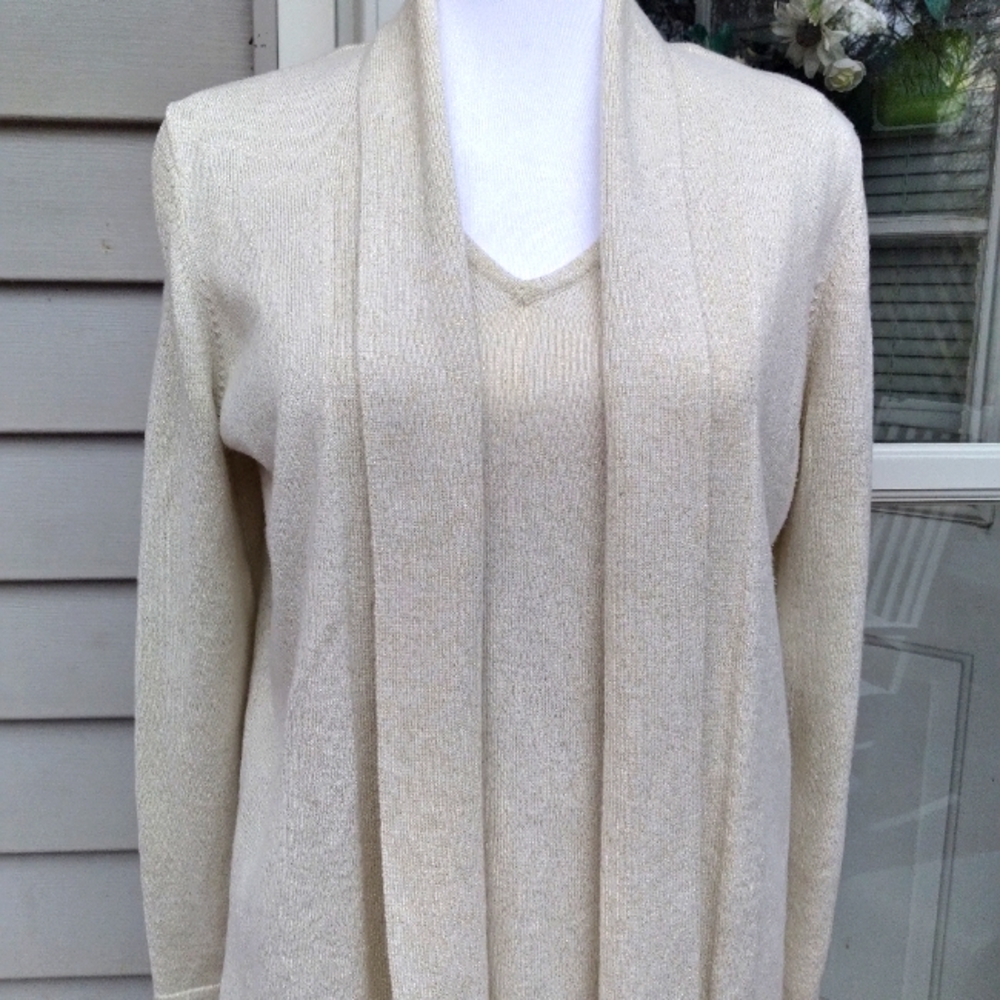 Kasper Open-Front Jacket and Sleeveless Blouse